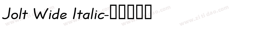 Jolt Wide Italic字体转换
